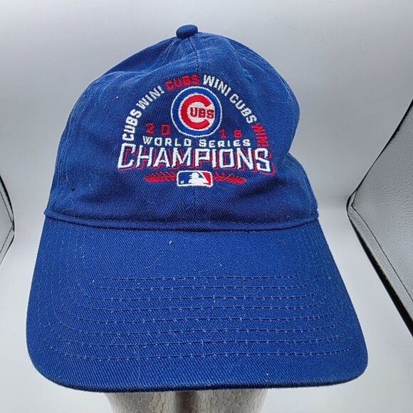 Chicago Cubs 2016 Mens Adjustable Blue Cotton World Series Champions Cap Hat - Picture 1 of 9